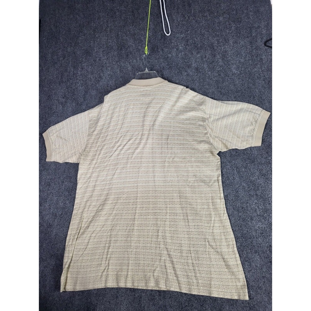 Lone Cypress Pebble Beach Golf Polo Brown Striped Men Sz L Cotton Outdoor Preppy - Picture 2 of 9